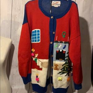 unique vintage ugly Christmas sweater authentic